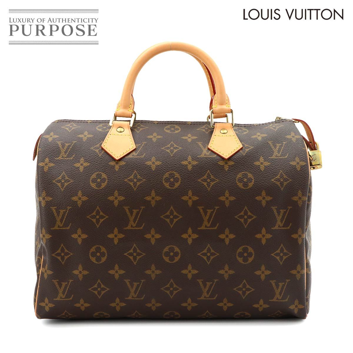 新品同様 ルイ ヴィトン LOUIS VUITTON モノグラム スピーディ 30 ハンド バッグ ブラウン M41526 ゴールド 金具 Speedy 30 90322253
