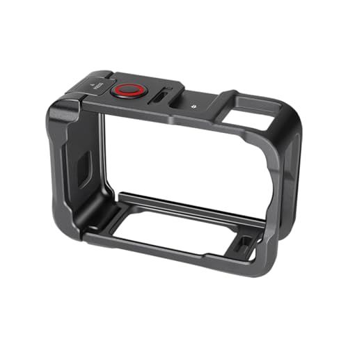 DJI Osmo Action 6 専用 アルミ合金ケージ 保護フレーム 縦横撮影 三脚 自撮り棒 補光ライト マイクなど 1/4インチネジ穴・コールドシュー付き オズモアクション6 アクセサリー shu fc1a9c7a
