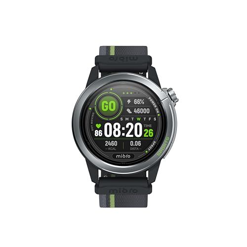 Mibro GS Active 2 ランニング スマートウォッチ 1.32インチAMOLED 高性能 ロングバッテリー GPS内蔵 心拍数 睡眠 ストレス 健康管理 Bluetooth通話 スマホ通知 150+スポーツモード iPhone対応 6e56620c