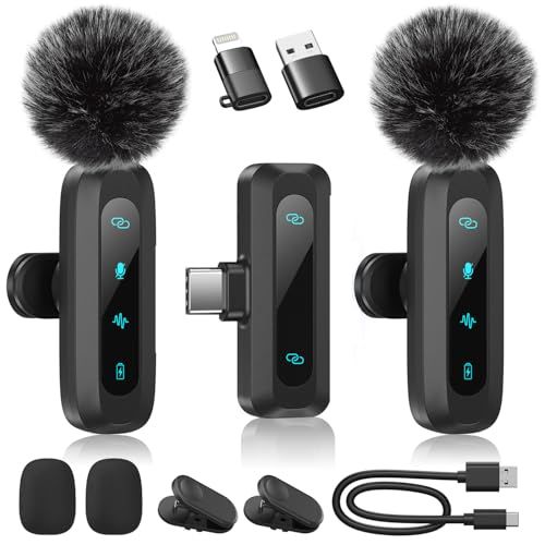 【2026新型ピンマイク】ピンマイク ワイヤレス iPhone/iPad/PC/Android対応 2人同時使用 瞬時接続 LED指示灯搭載 ノイズ軽減 音画同期・自動ペアリング・静音・リバーブ機能・即插即用 7時間連続使用 360°集音 3 f1795f8d