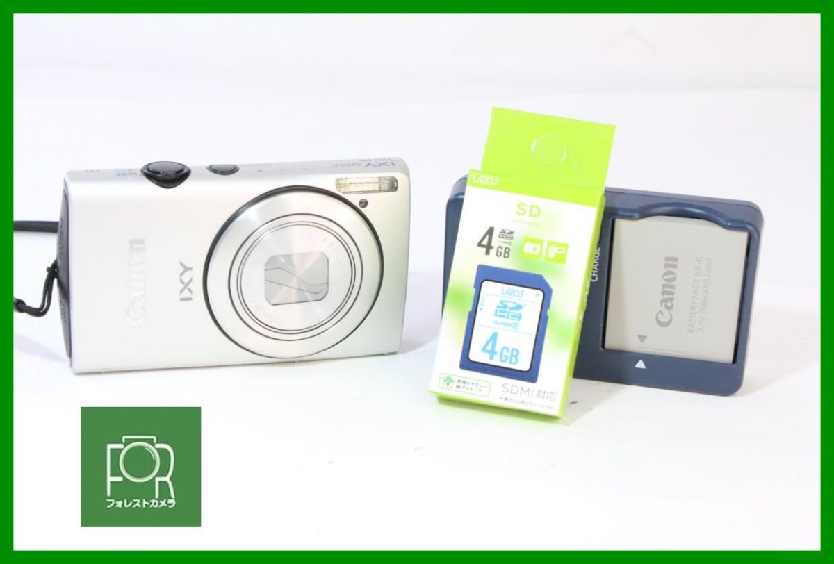 【動作保証・点検済】極上品■到着後即使える■Canon IXY 600F ｼﾙﾊﾞｰ ■バッテリー・チャージャー・4GB SDカード付■10302