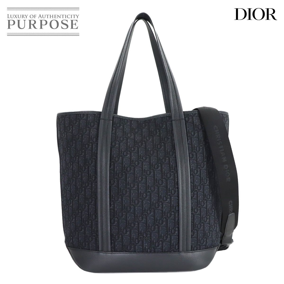 未使用 展示品 クリスチャン ディオール Christian Dior オブリーク ボヤージュ 2way トート ショルダー バッグ キャンバス 90322826