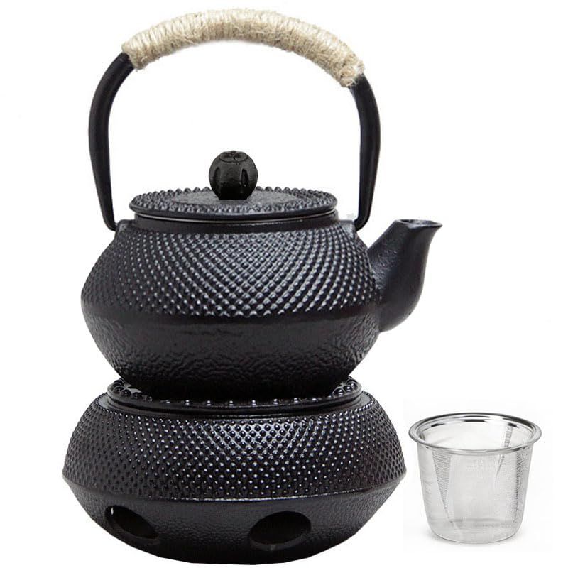 鉄瓶 急須とストーブ 茶こし付き やかん 直火 対応 鉄の急須 やかん おしゃれ 鉄分補給 ティーポット 伝統工芸品 贈り物 (0.6Lセット)wb 52fdc07a