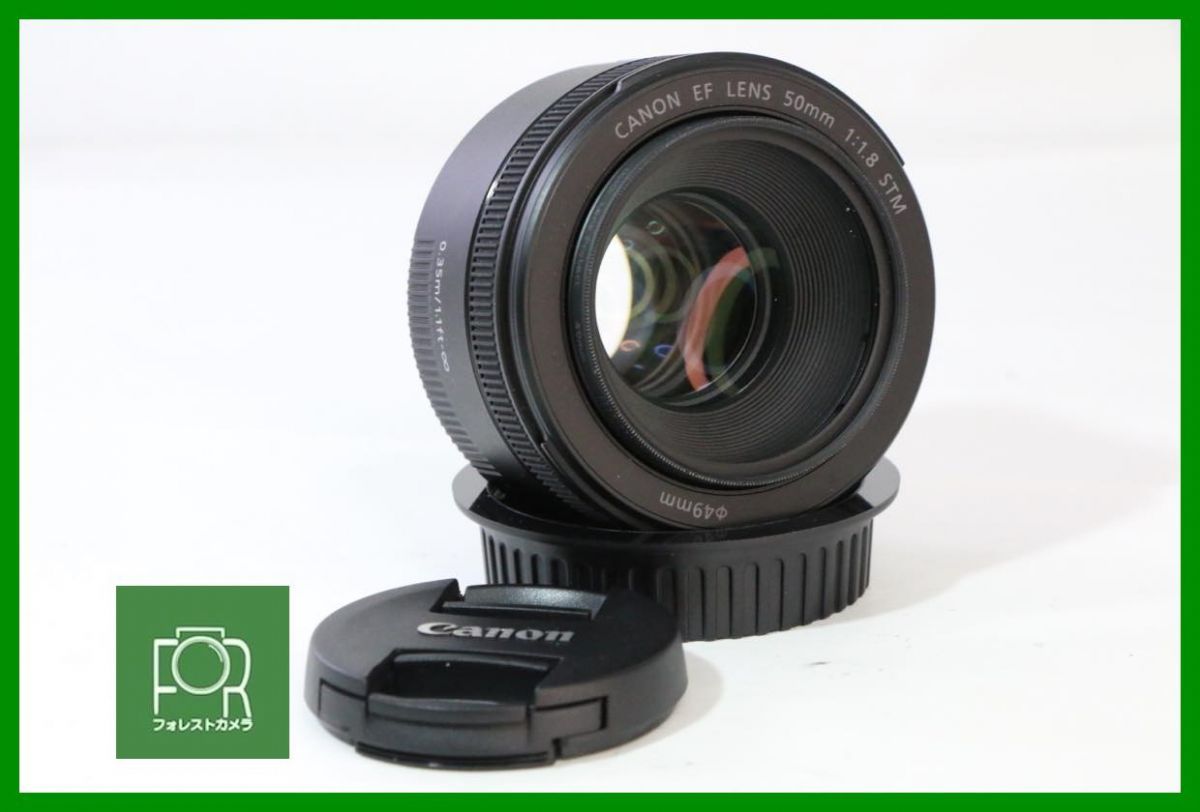 【動作保証・点検済】極上品■CANON EF 50mm F1.8 STM■前後キャップ・フィルター付き■5293