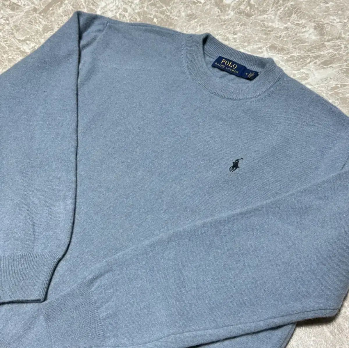 ポロ ラルフローレン カシミア ブルー ニット セーター