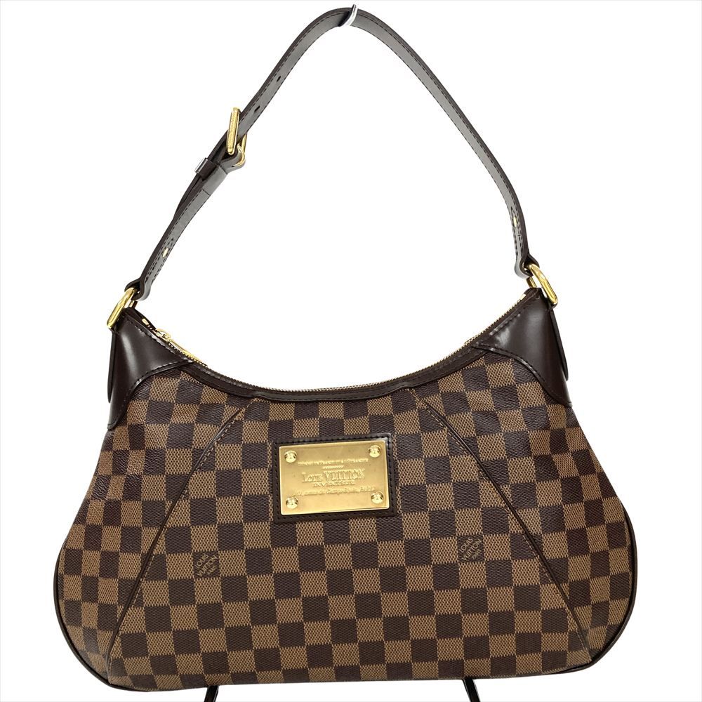 ルイヴィトン LOUIS VUITTON テムズGM ショルダーバッグ ダミエ エベヌ N48181 ブラウン ゴールド金具 MI3101【中古】