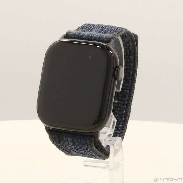 ソフマップ 〔中古品〕 Apple Watch Series 10 GPS 46mm ジェットブラックアルミニウムケース ブラック／ブルーNikeスポーツループ【198】