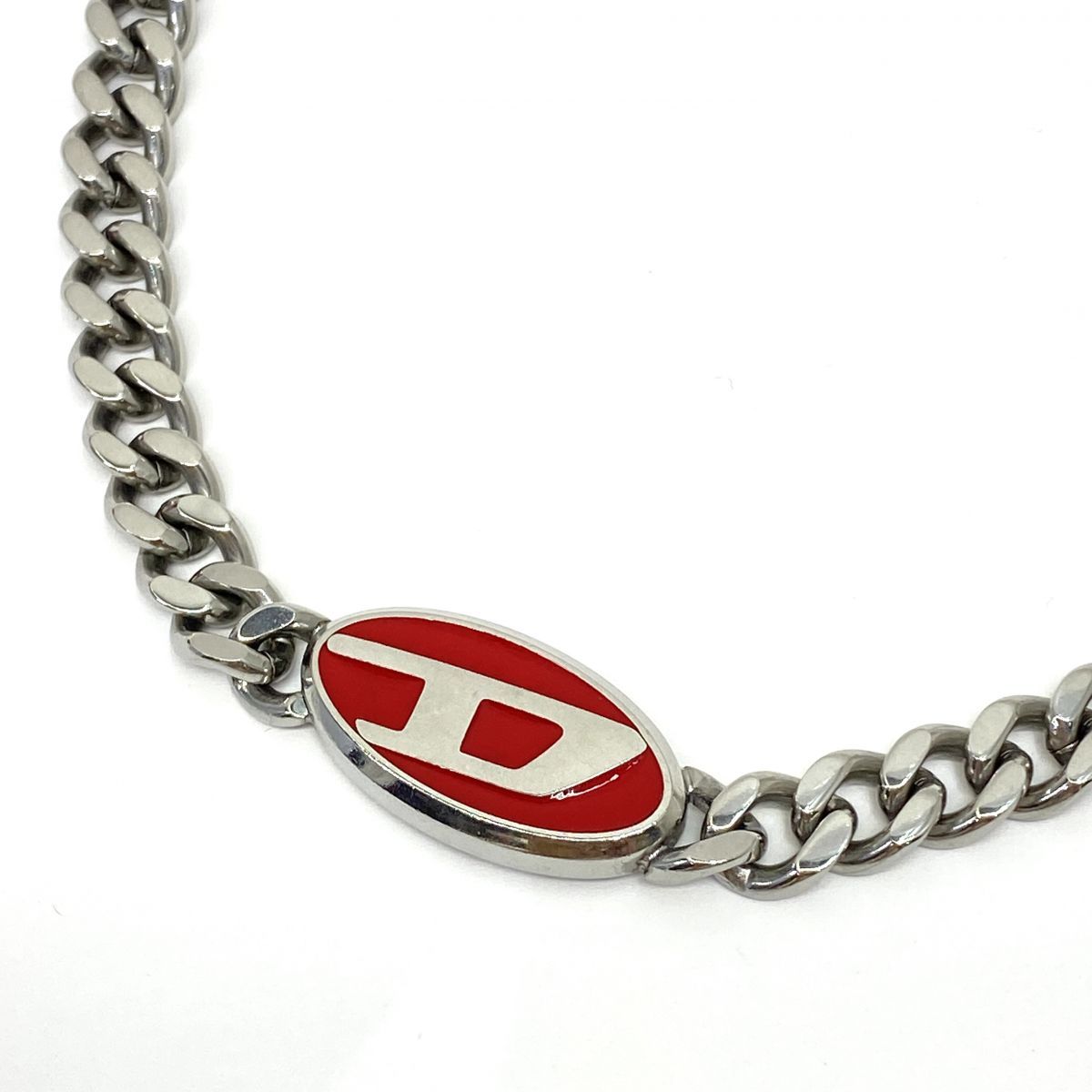 DIESEL ディーゼル ロゴ チェーン ネックレス DX1446040 ※中古