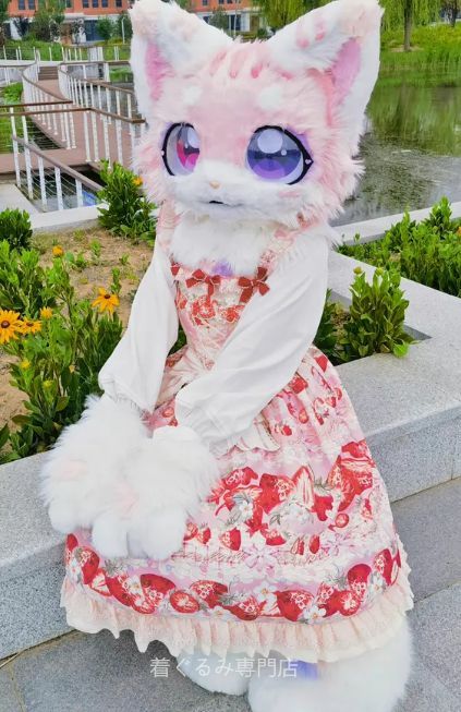 犬　猫　着ぐるみ ヘッド全頭　ヘッド ケモノ ファースーツ ぬいぐるみ コスプレ コスチューム Kurumi 一点物 B734
