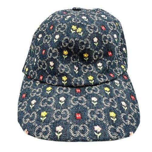 GUCCI グッチ 697300 ベースボール フラワー刺繍 キャップ 帽子