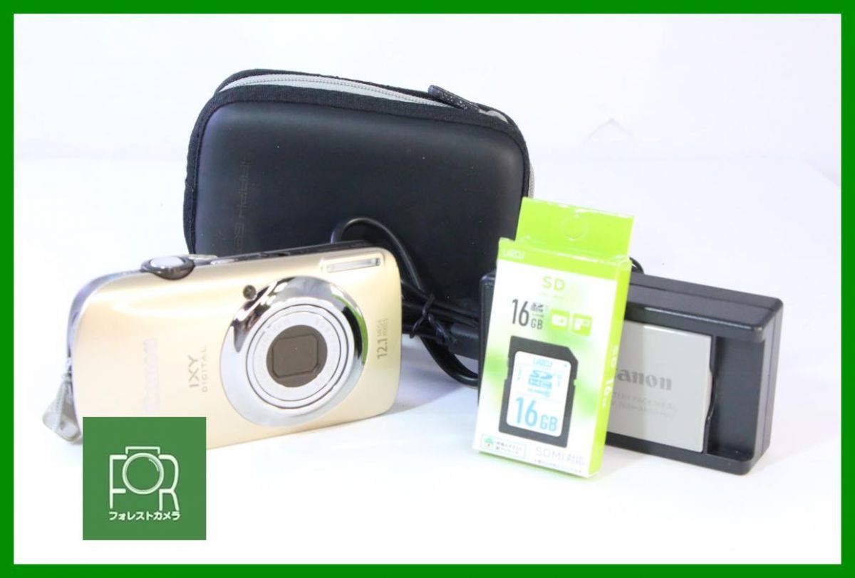 【動作保証・点検済】良品■Canon IXY DIGITAL 510 IS■バッテリー・チャージャー・16GB SDカード付き■AD623