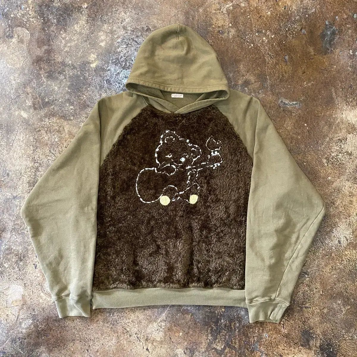 (M) KAPITAL キャピタル カーキ色 クマ ドール フードTシャツ