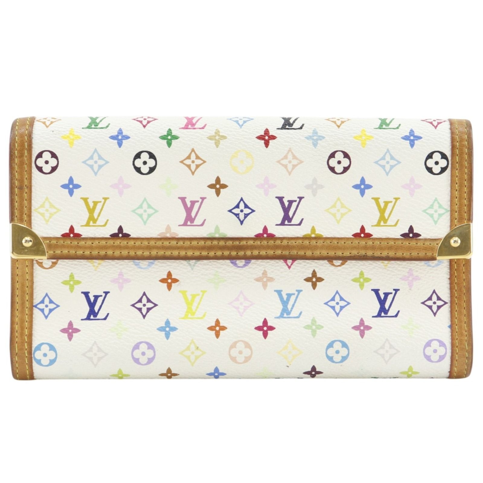 【LOUIS VUITTON】ルイ・ヴィトン ポルトトレゾールインターナショナル 3つ折り M92659 モノグラムマルチカラー ブロン TH0026 レディース 長財布