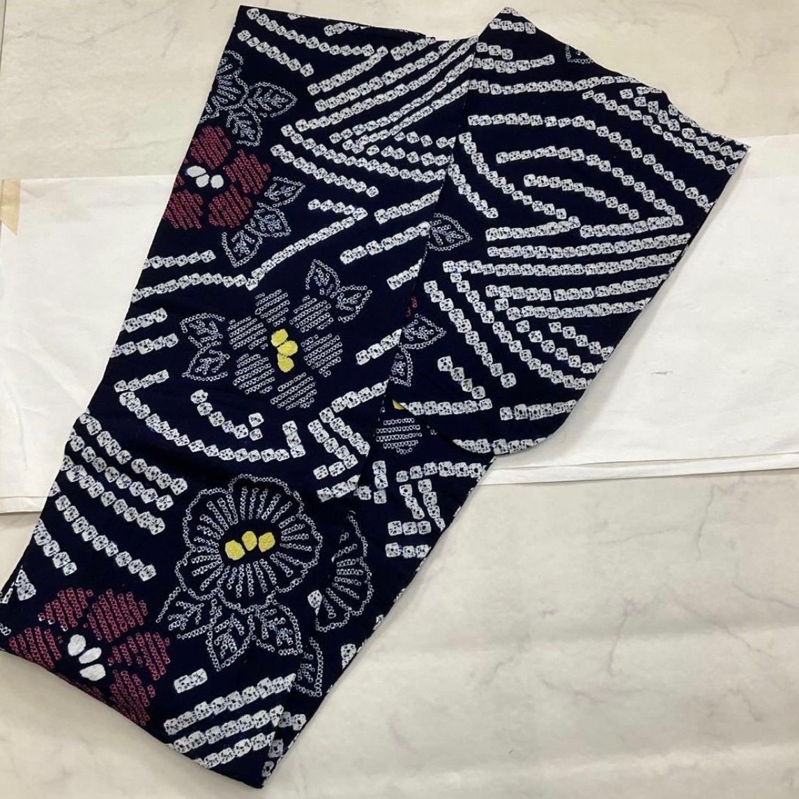 kimono+one◆kimonoarisa◆夏物浴衣◆美品◆愛知県有松鳴海絞り◆木綿◆総手絞り◆裄62肩丈159◆単衣浴衣夏着物夏帯小紋着物普段着名古屋帯