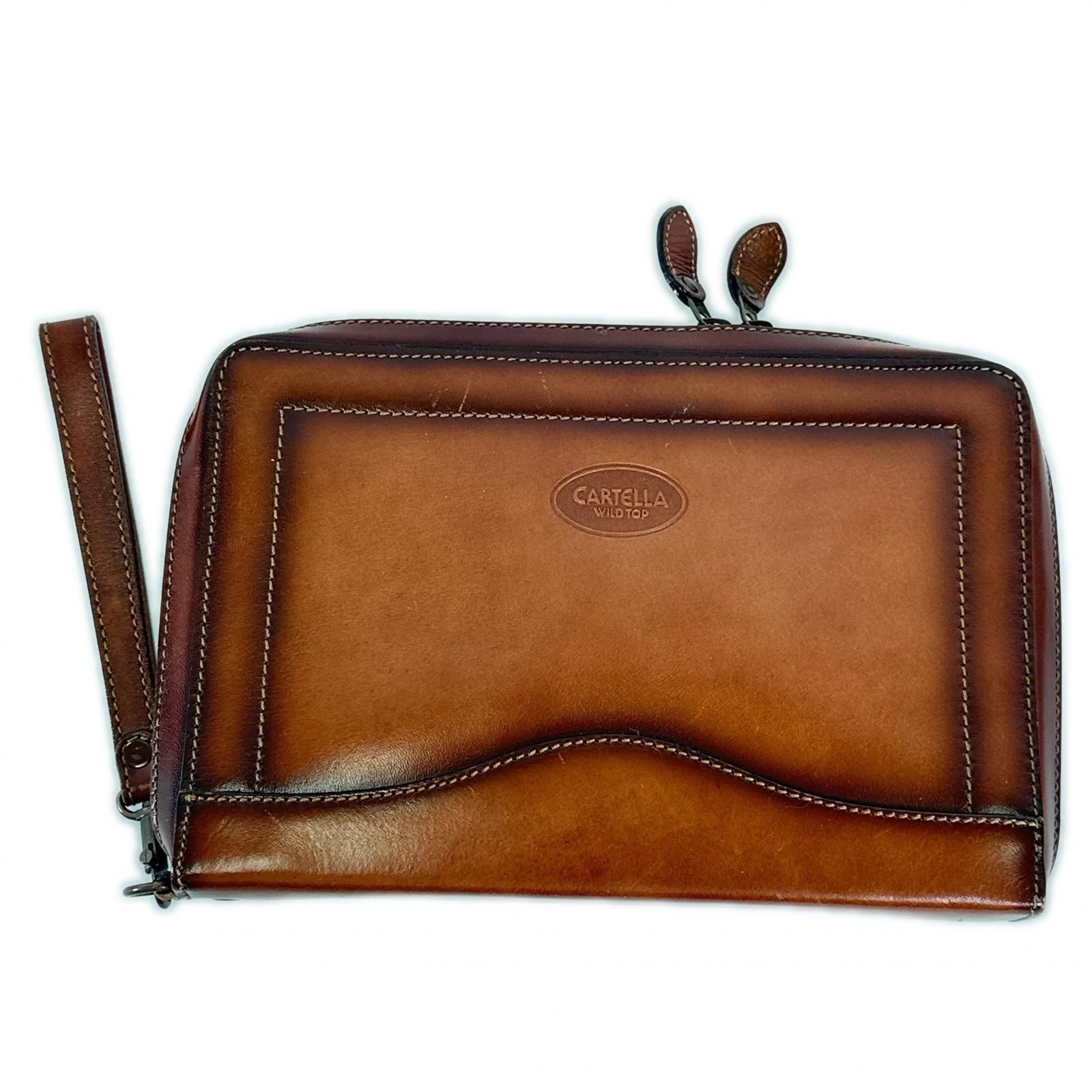 ACE エース クラッチバッグ セカンドバッグ CARTELLA WILD TOP カルテーラワイルドトップ ブラウン レザー バッグ ファッション アイテム 小物 メンズ