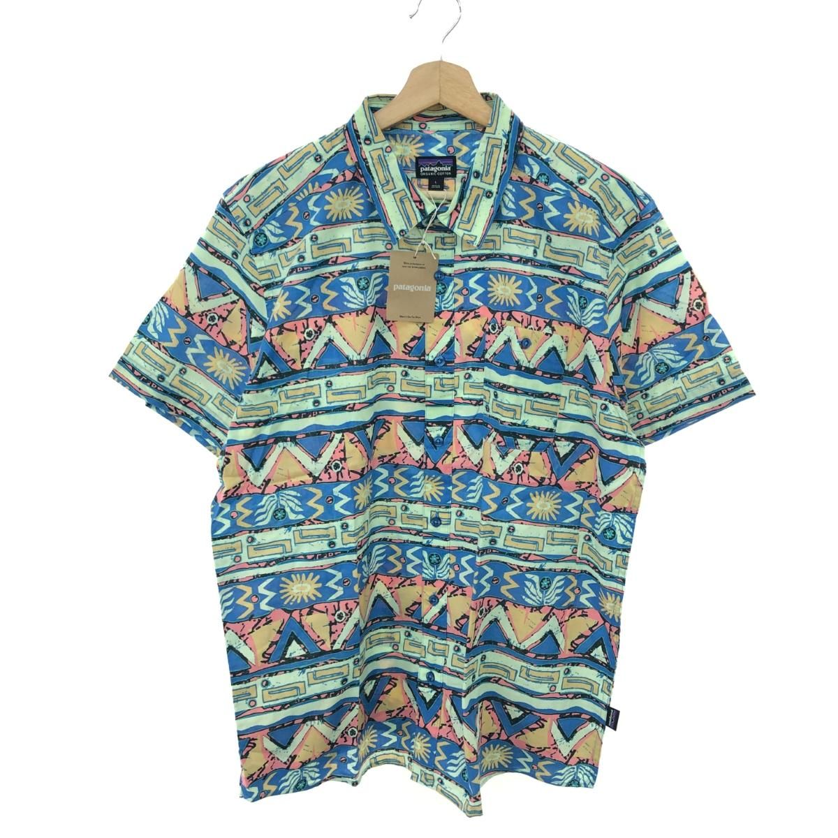 メンズ patagonia パタゴニア 半袖シャツ サイズ:L 総柄 STY52561SP24 
