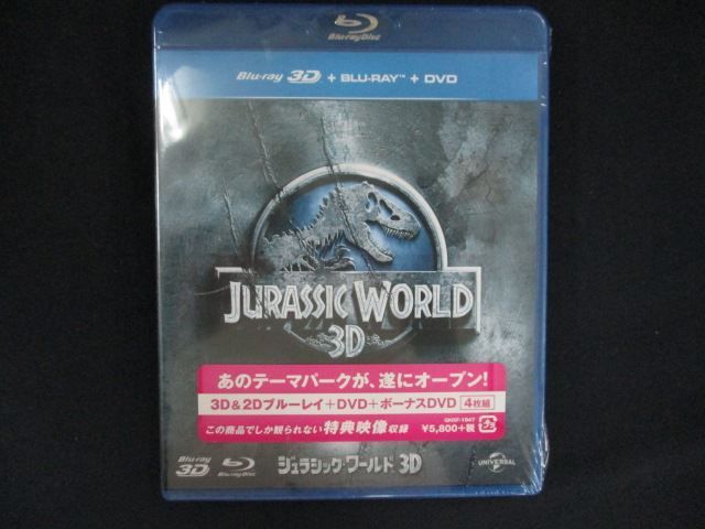 0282★未開封BD ジュラシック・ワールド3D ブルーレイ&DVDセット(ボーナスDVD付) [Blu-ray] ※ワケ有
