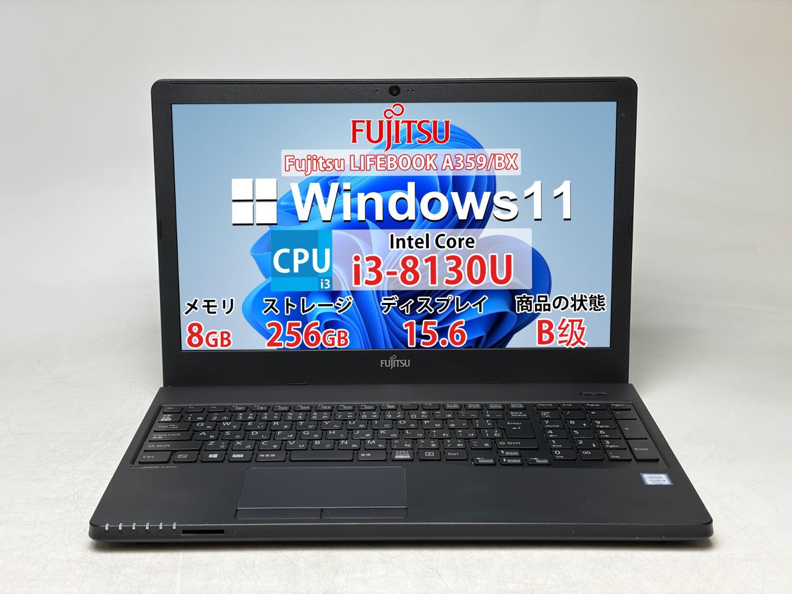 【良品】【7 日保証付き】Fujitsu LIFEBOOK A359/BX/Intel Core i3-8130U/8GB /SSD256GB /Windows /Office付きN2165_833