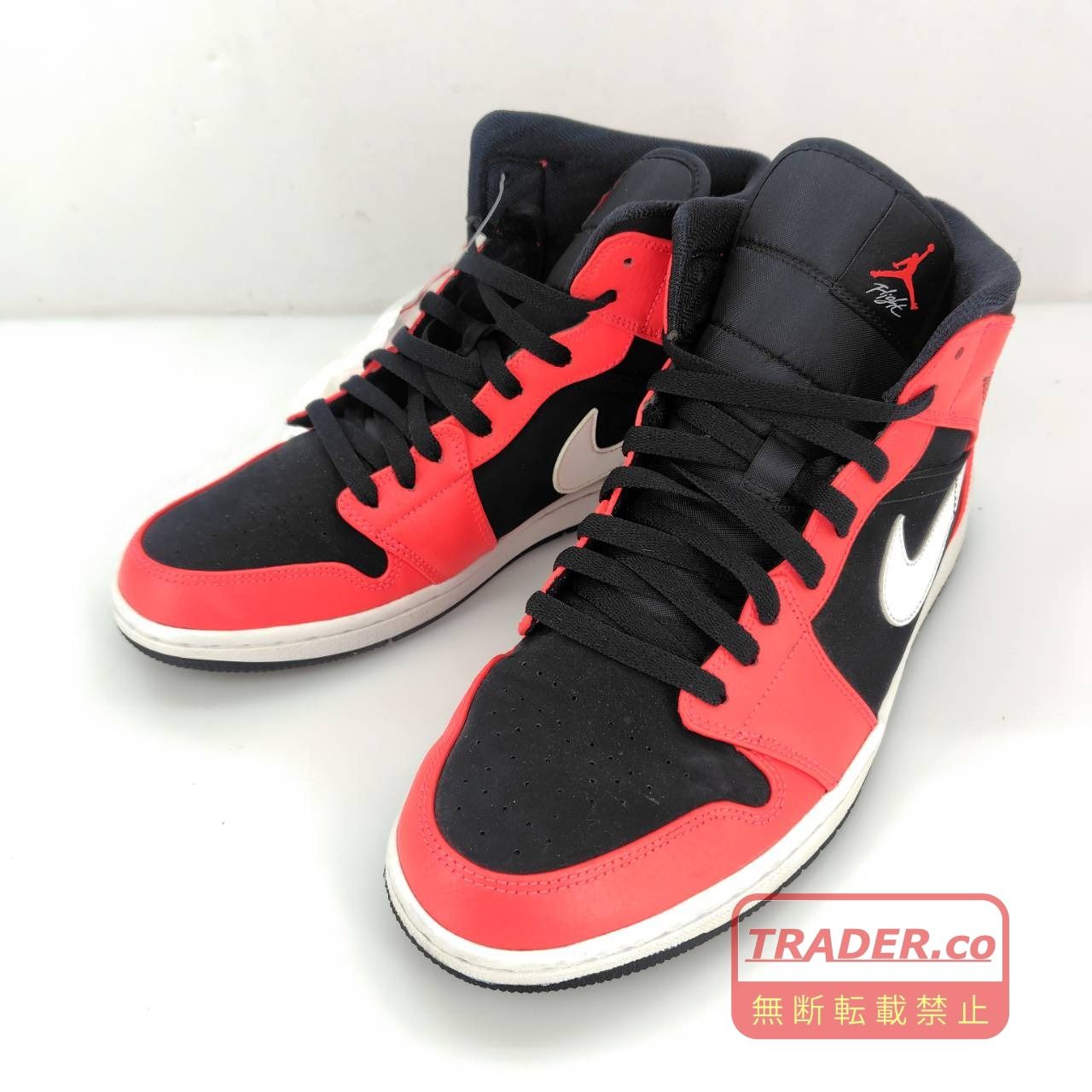05w21185 ナイキ NIKE エアジョーダン1 ミッド AIR JORDAN1 MID ブラック/オレンジ 29.0cm US11 UK10 EU45 メンズ スニーカー 554724-061 【中古品】