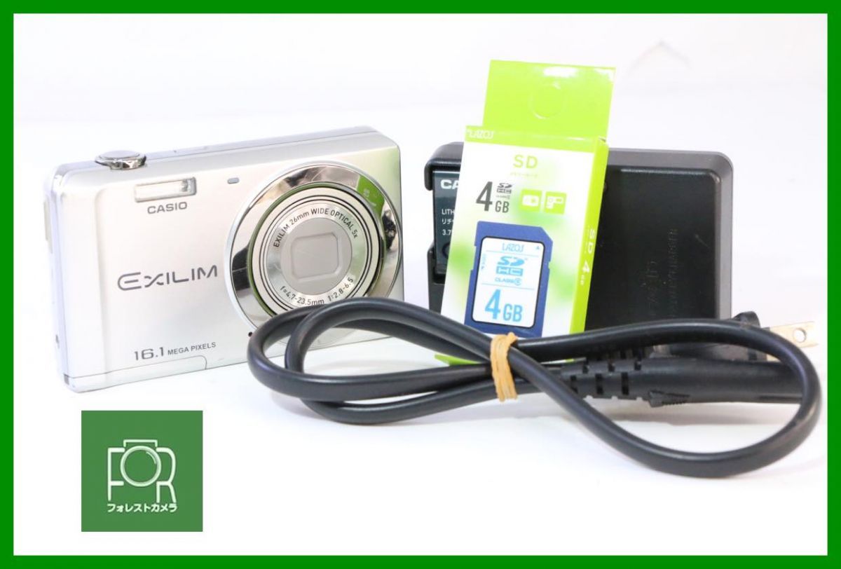 【動作保証・点検済】良品■到着後即使える■CASIO EXILIM EX-ZS6 ｼﾙﾊﾞｰ■バッテリー・チャージャー・4GB SDカード付き■AC107