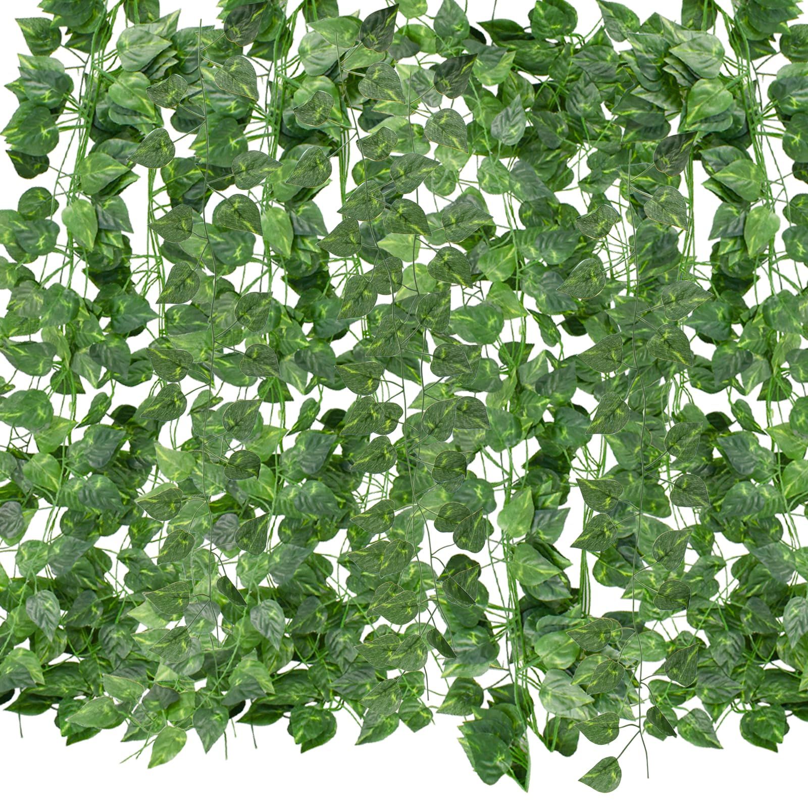 人工観葉植物 フェイクグリーン ポトス 36本セット 造花グリーン 2.1m 吊り下げ 壁掛け 吊るし 藤 垂れる 観葉植物 インテリア ガーデニング リアル DIY飾り 枯れない トイレ 人気 ウェディング(沖縄・離島の方発送不可）) 4252f499