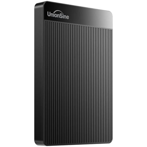 UnionSine 500GB 外付け ハードディスク超薄型外付けHDDポータブルハードディスク2.5インチ USB3.0に対応 PC/Mac/PS4/XBox/テレビ録画(黒)HD2510@ 43f885eb