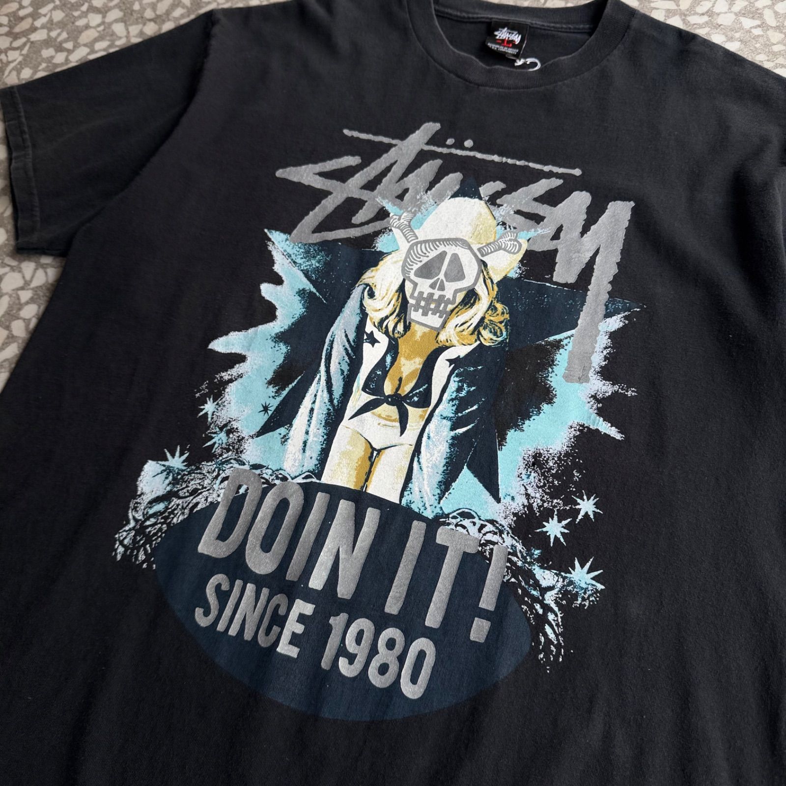 STUSSY / 00's skull Design T-shirt オールドステューシー スカル