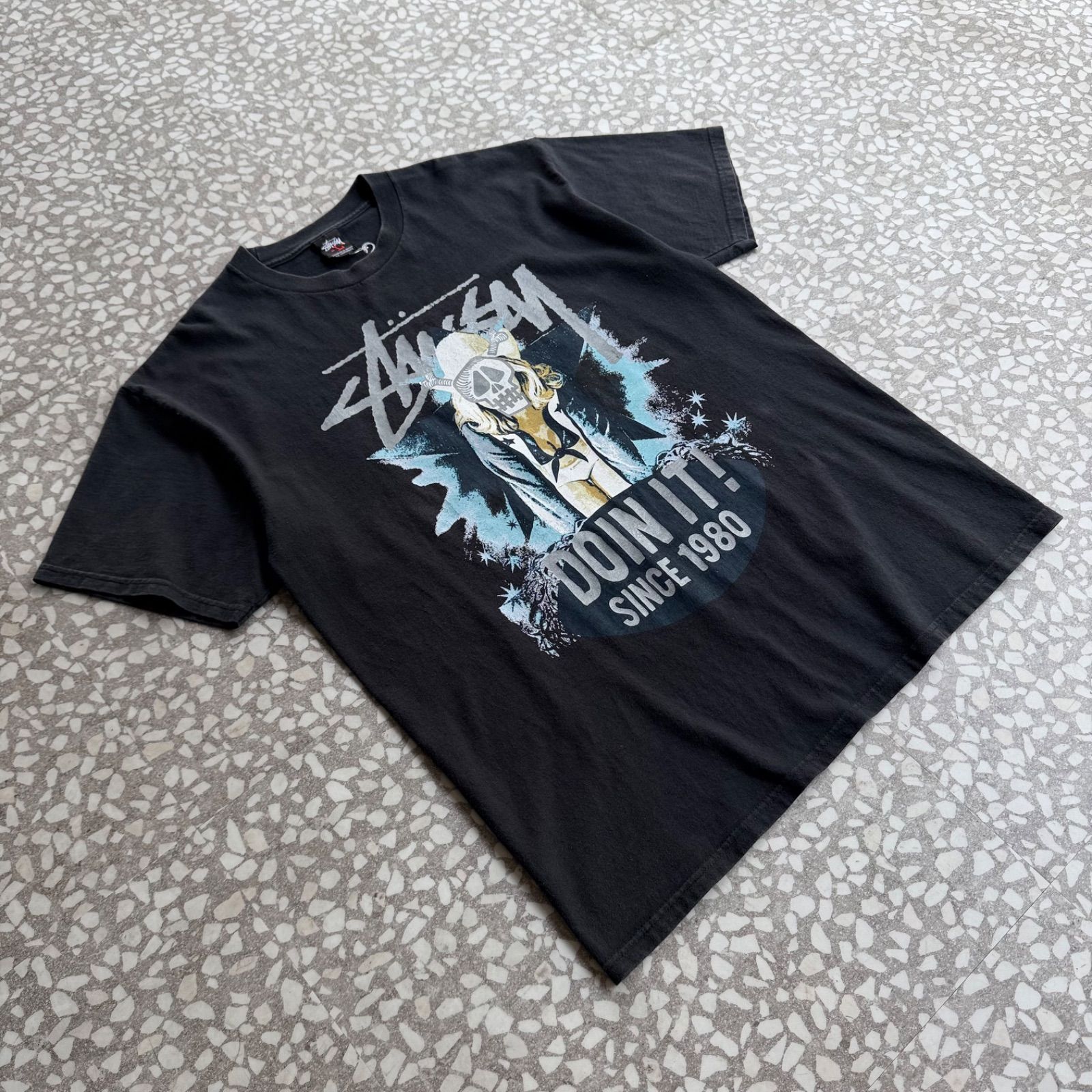 STUSSY / 00's skull Design T-shirt オールドステューシー スカル