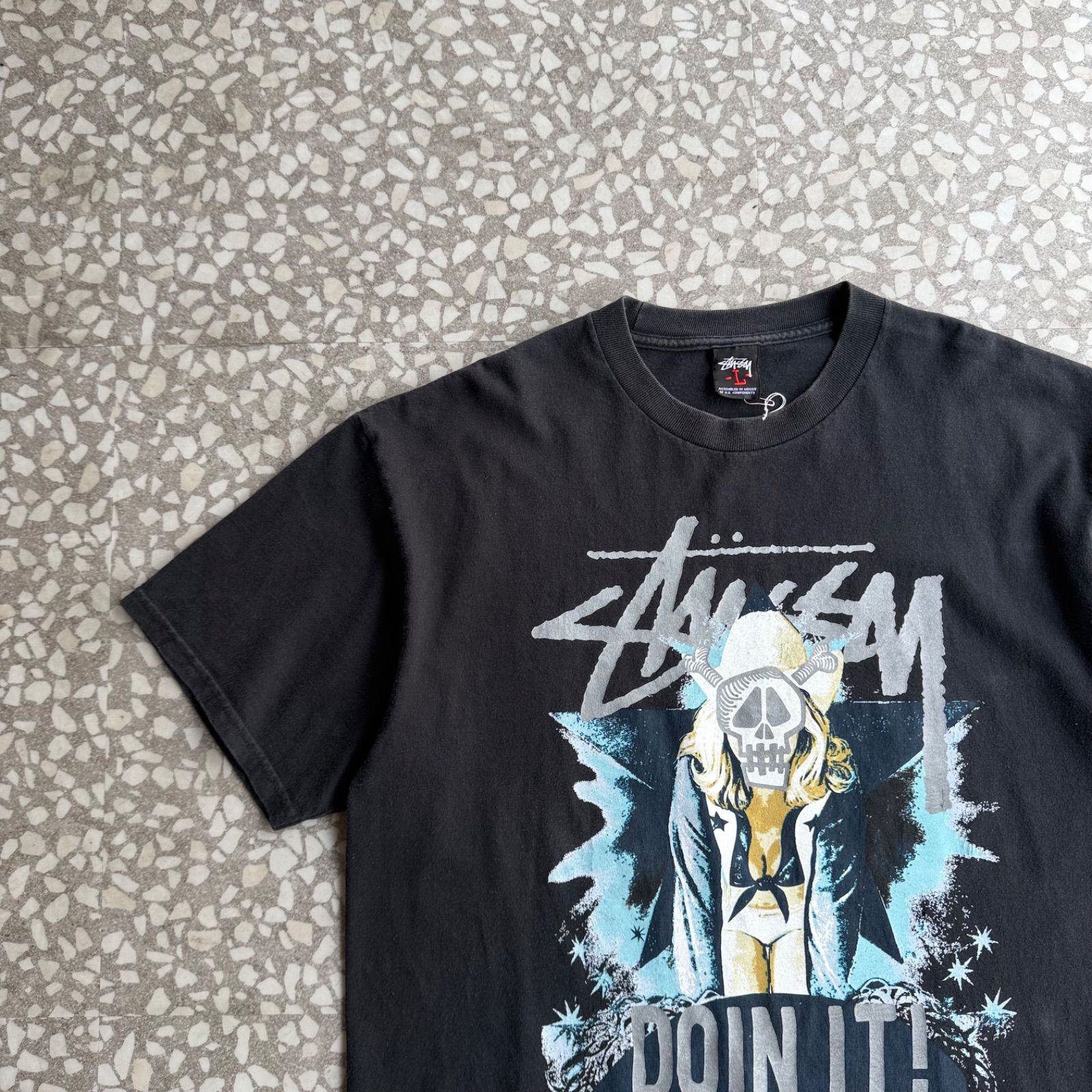 STUSSY / 00's skull Design T-shirt オールドステューシー スカル