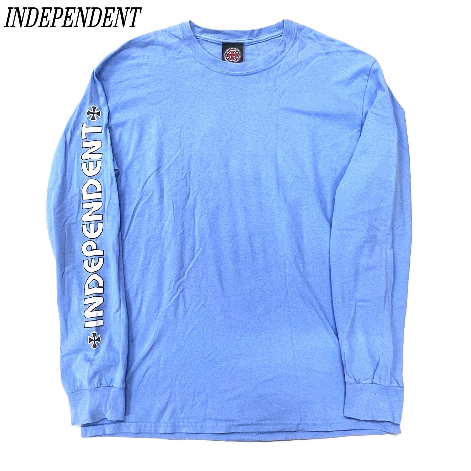 independent インディペンデント アイアンクロス ロンT ビンテージ M LBLU/ライトブルー