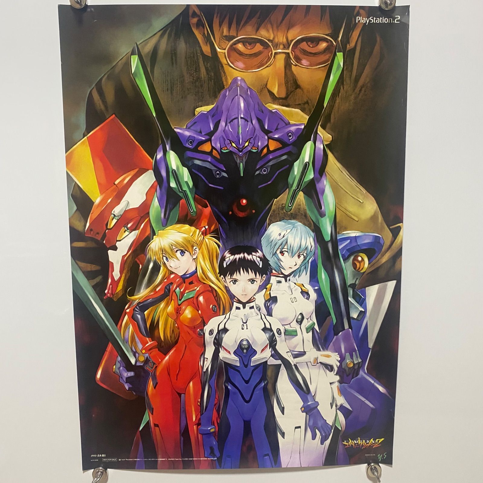 新世紀エヴァンゲリオン アミューズメント 販促用 B2 ポスター 新世紀エヴァンゲリオン ゲーム販促ポスター 両面 B2サイズ PS2 #1068
