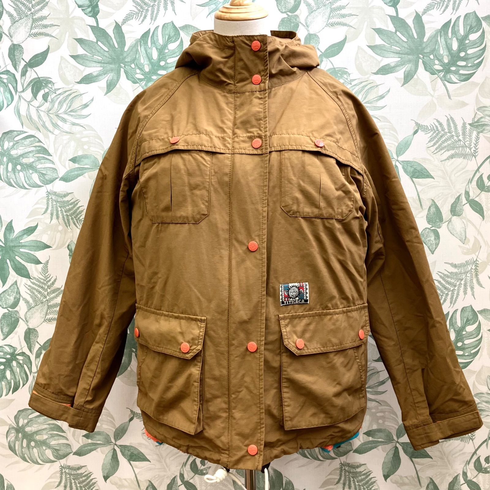 ZZ235 TITICACA チチカカ 3Wayブラウンマウンテンパーカー L フリース付