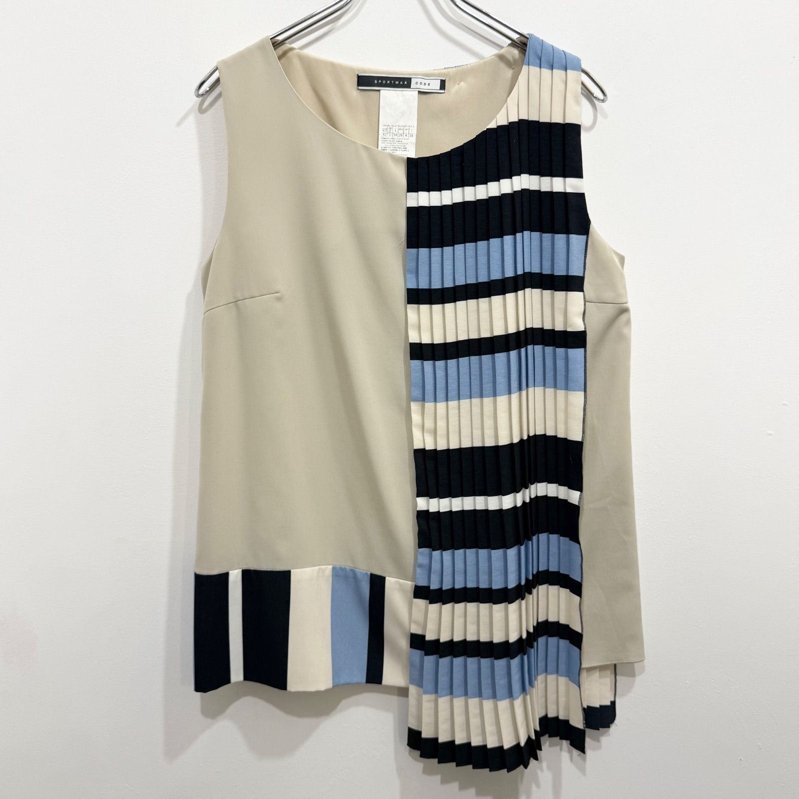 SPORTMAX CODE プリーツノースリーブトップス プルオーバー マルチ 