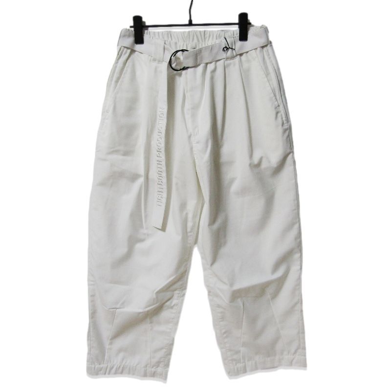 美品 TIGHTBOOTH タイトブース バギースラックス FW21-B04 BAGGY SLACKS ジップフライ ホワイト 白 M 27113575