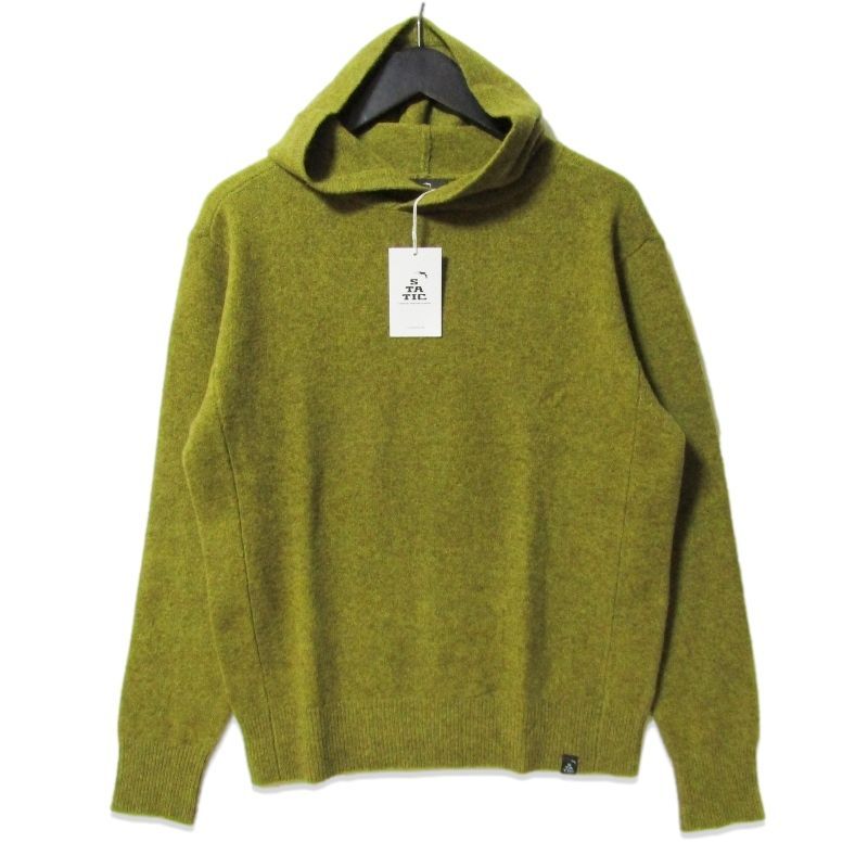 未使用 STATIC スタティック YAK Pullover 103000 ヤク ニット フーディ プルオーバーパーカー Mustard XS 27113539