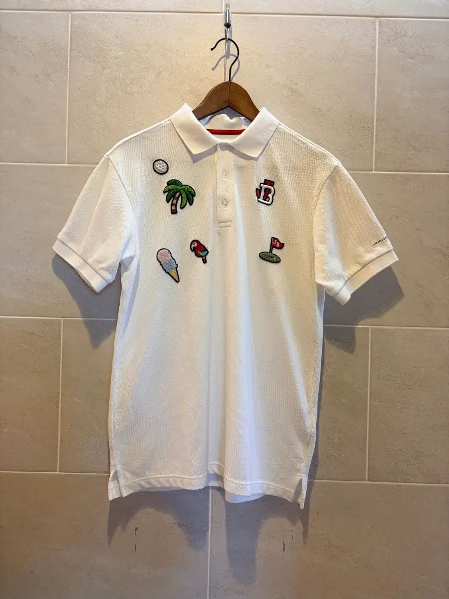 ジャックバニー by パーリーゲイツ ホワイト メンズ カラーTシャツ 5 (95号) ゴルフウェア