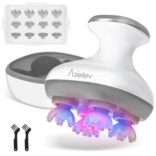 ヘッドスパ 頭皮ブラシ お風呂 電動頭皮ブラシ シャンプーブラシ『mybest掲載』【日本博士監修・レッドドット賞受賞】IPX7防水 多機能 美顔器 AI?生頭皮スパ スカルプスパ 赤青LED光(630nm＆480nm) 360°正逆回転＆急 ad3776de