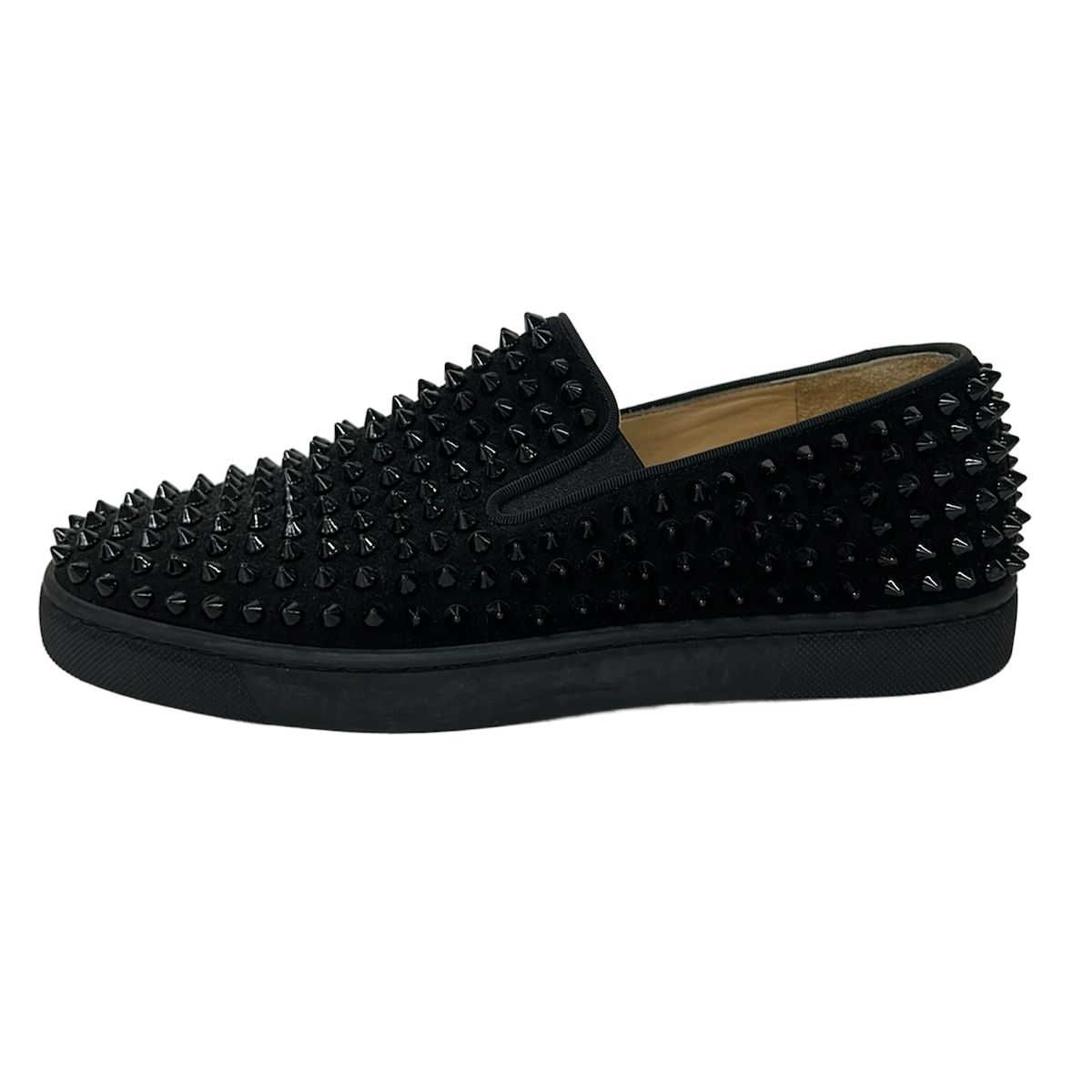 CHRISTIAN LOUBOUTIN(クリスチャンルブタン) スリッポン 40 メンズ - 黒 スタッズ