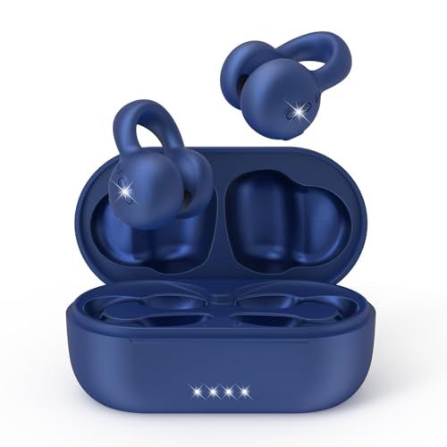 【時代を開く OWSイヤホン】 Bluetoothイヤホン 「イヤーカフ」型 完全ワイヤレス bluetooth 5.3 マイク付き 骨伝導より快適 耳を塞がない 耳挟み式 空気伝導 ブルートゥース ENCノイズキャンセリング 日本語音声ガイド/日本語取扱説t