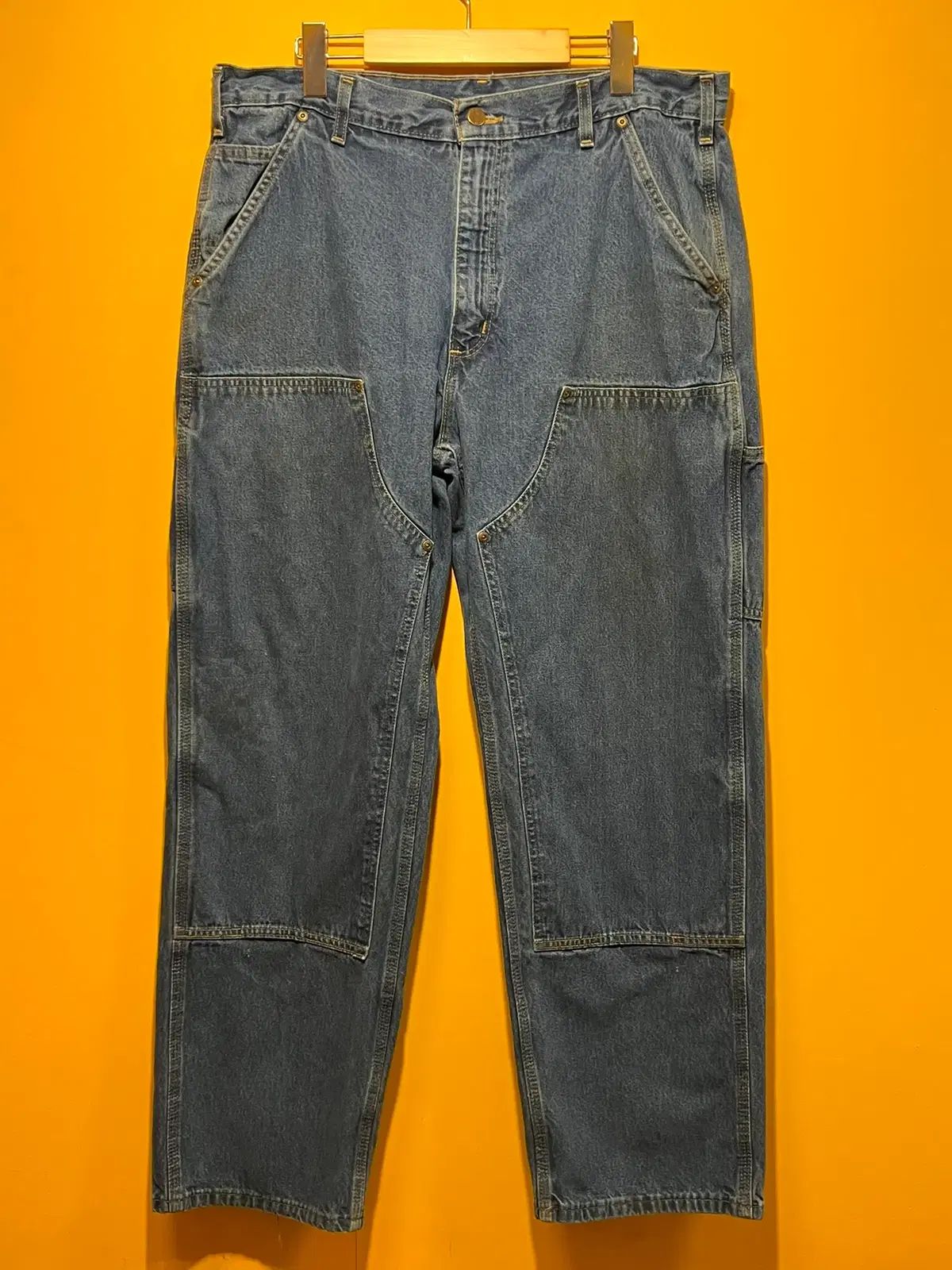 36x30 Carhartt カーハート B273 DST デニム ダブルニー カーペンター ワークパンツ