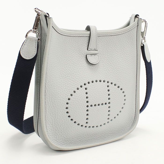 HERMES エルメス エブリンTPM 斜め掛け ショルダーバッグ トリヨンクレマンス ブルーペール Y刻印刻印【中古】 レディース
