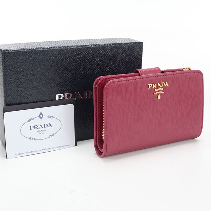PRADA プラダ ヴィッテロムーブ 二つ折り財布 カーフ【中古】 レディース 42,887円