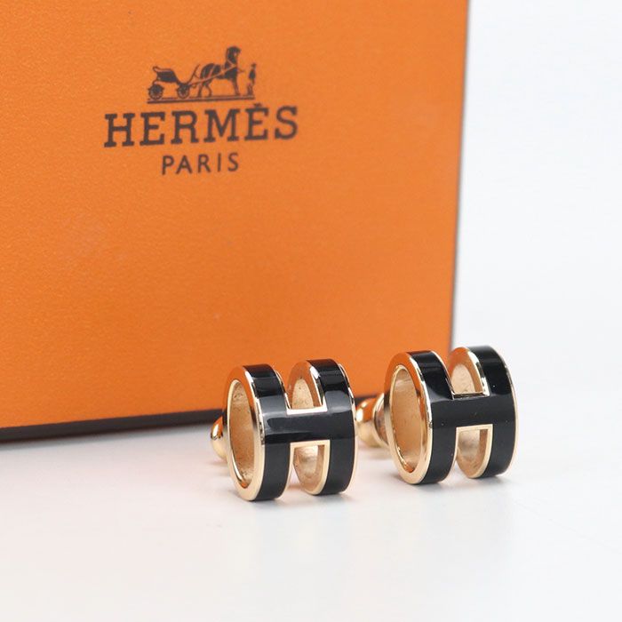HERMES エルメス ポップ H ピアス メタル【中古】 レディース