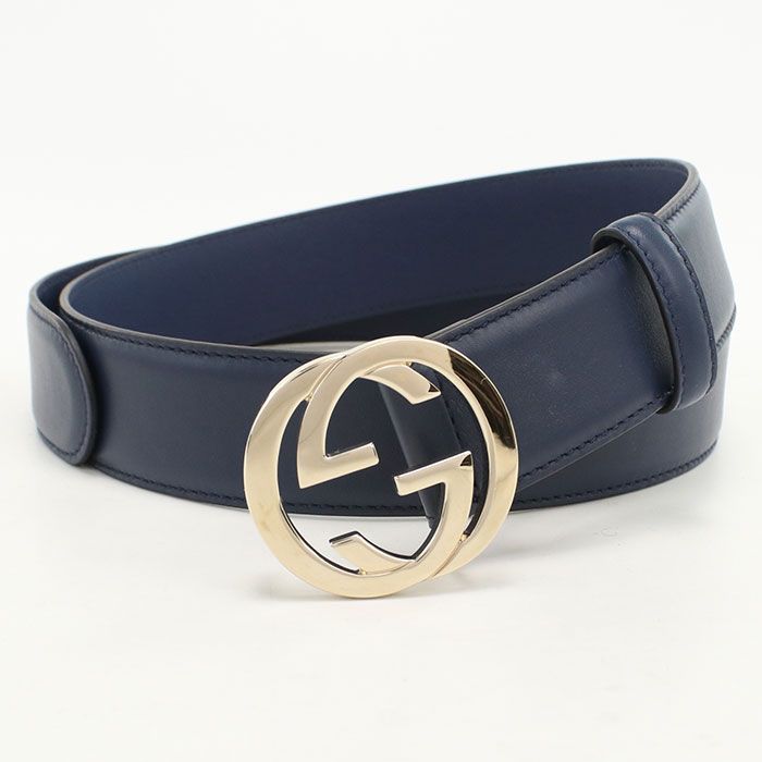 GUCCI グッチ レザーベルト インターロッキングG 546386 ベルト レザー【中古】 メンズ