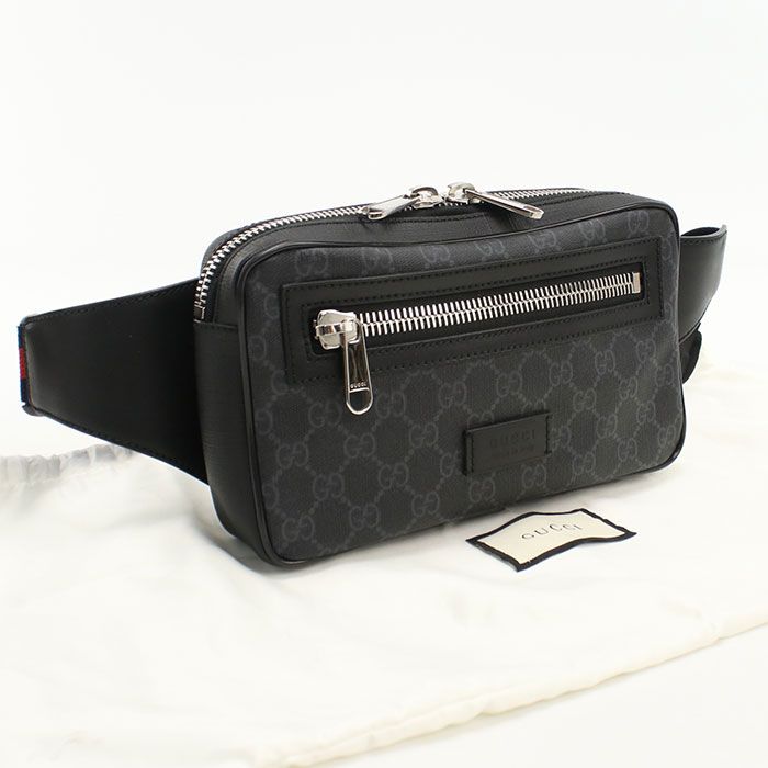 GUCCI グッチ ベルトバッグ GGスプリーム 474293 ボディバッグ PVC/レザー【中古】 メンズ