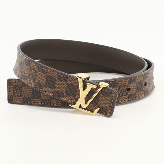 LOUIS VUITTON ルイヴィトン ベルト・LVイニシャル25MM ダミエ M9267W ベルト PVC/レザー【中古】 レディース