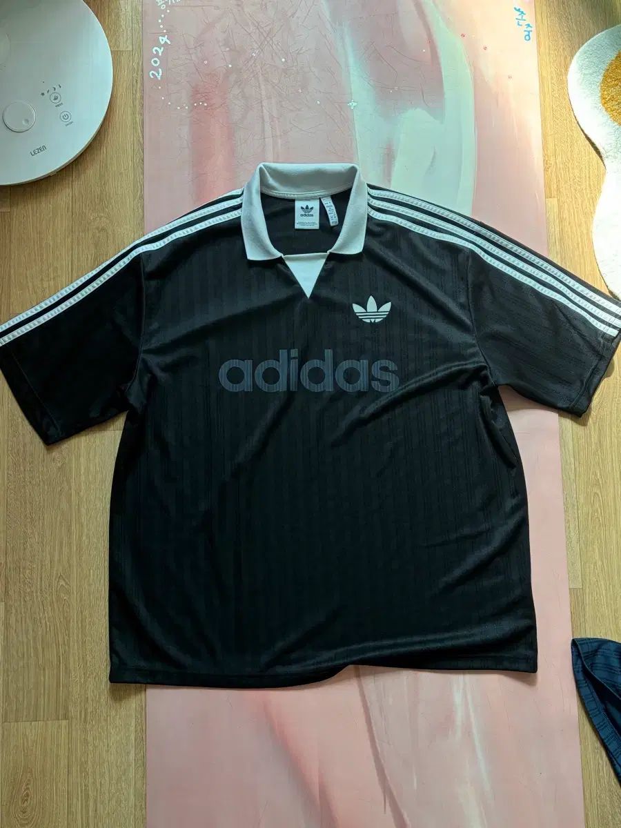 2種 アディダス ピンストライプ 半袖 ジャージ 2XL