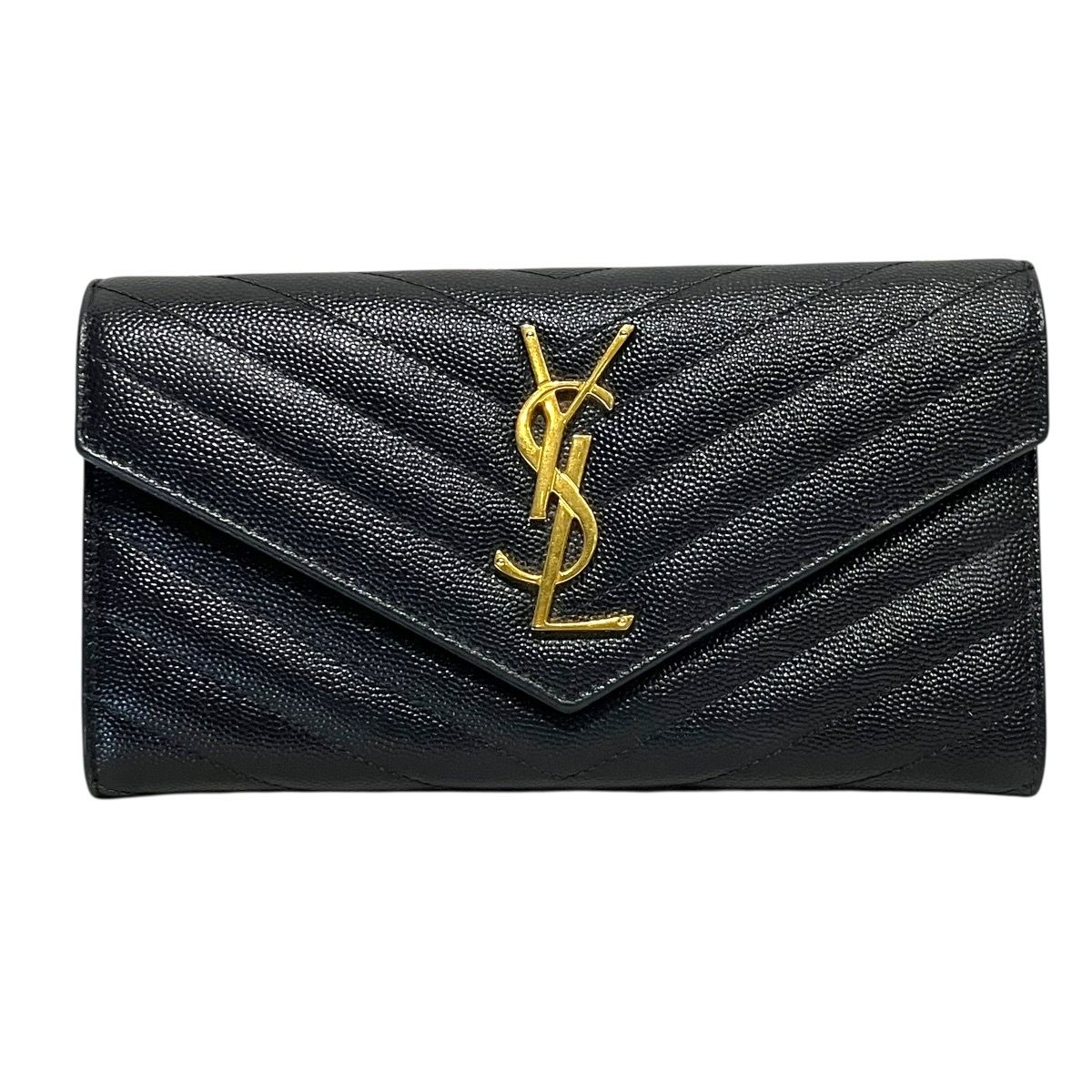 サンローラン SAINT LAURENT カサンドラ マトラッセ ラージ フラップウォレット 長財布 カーフスキン 372264 レディース