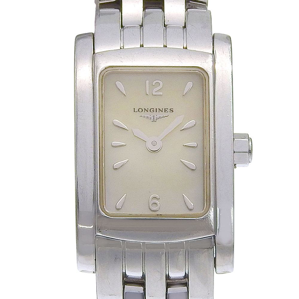 【LONGINES】ロンジン ドルチェヴィータ L5.158.4 ステンレススチール クオーツ アナログ表示 レディース イェローシェル文字盤 腕時計