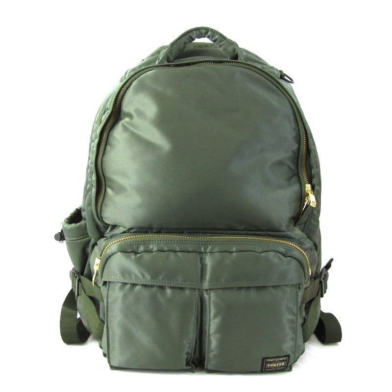 美品 PORTER ポーター デイパックL タンカー 622-19842 TANKER DAYPACK(L) バックパック リュック セージグリーン 47000053